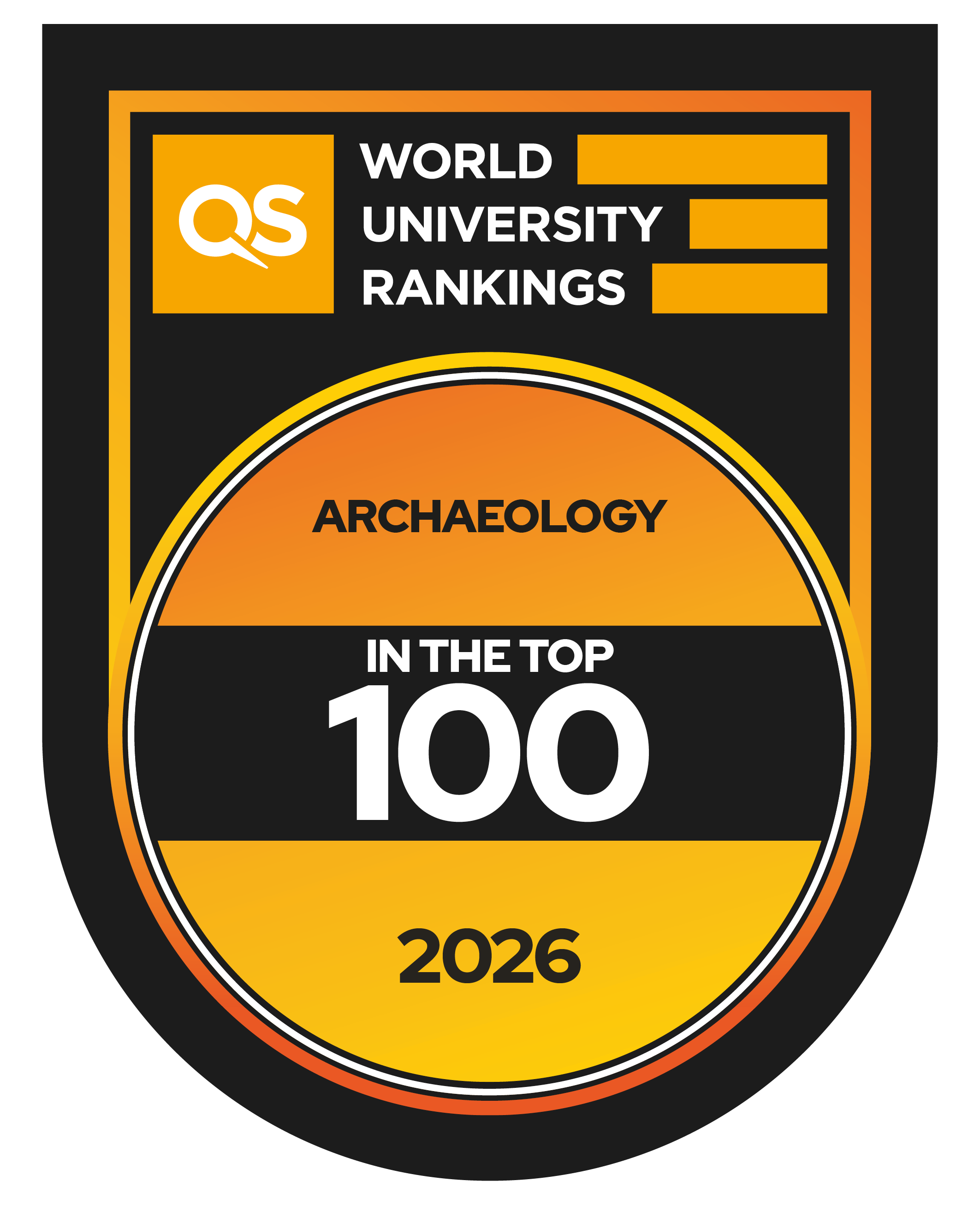Archaeology in the top 100 QS2026