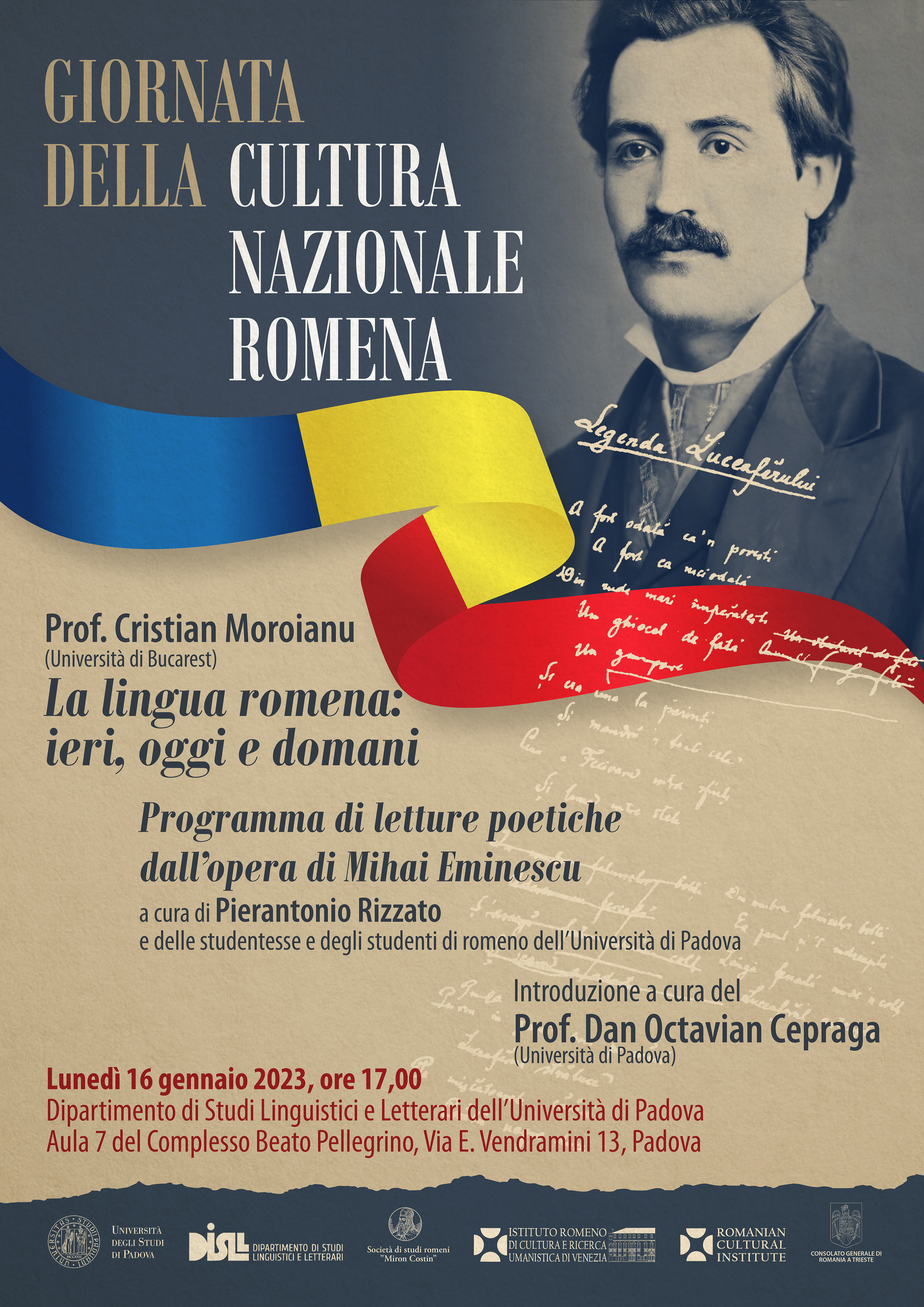 Attachment Locandina A3 Giornata della Cultura Nazionale Romena all’Università di Padova, lunedì 16 gennaio 2023.jpg